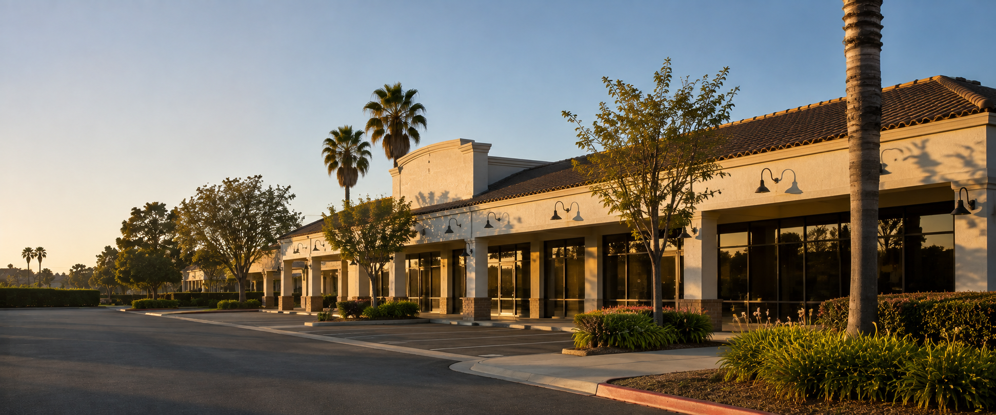 Neighborhood shopping plaza in Southern California