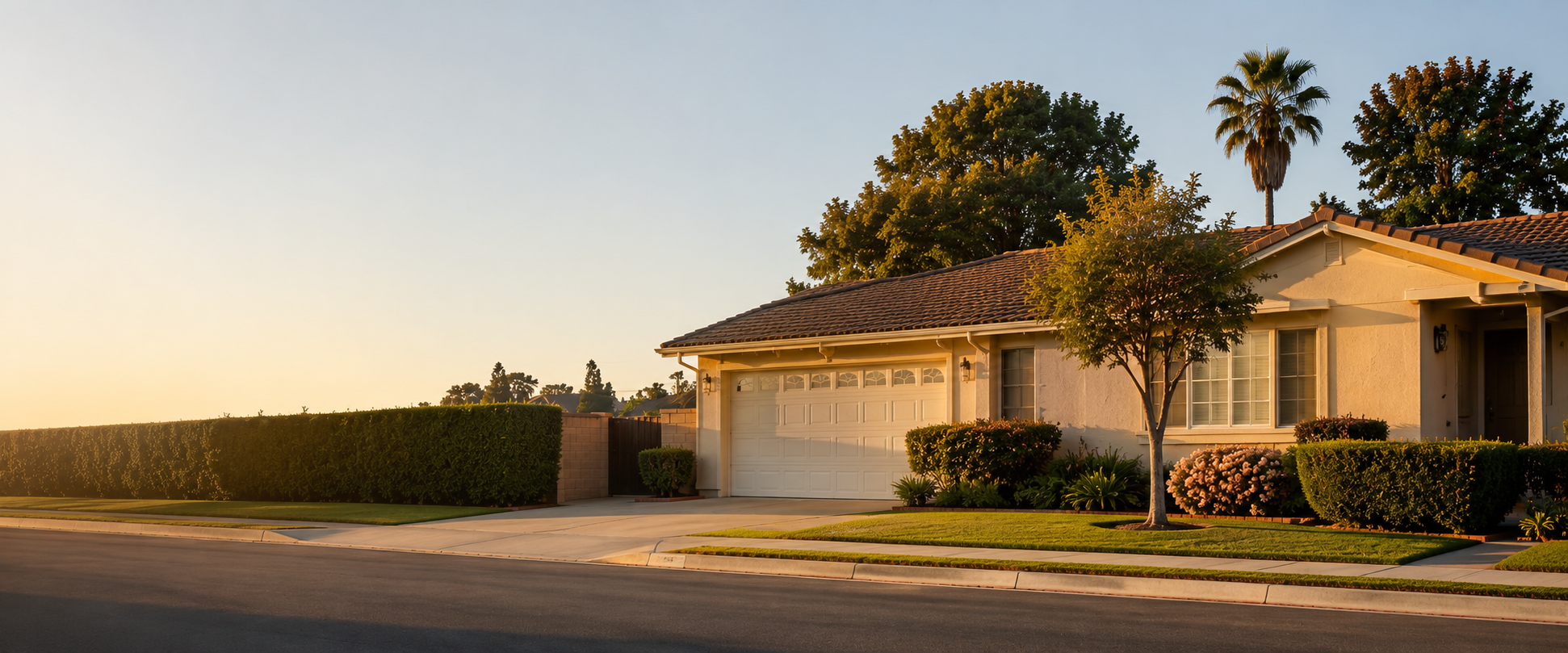 Single-story Southern California home exterior